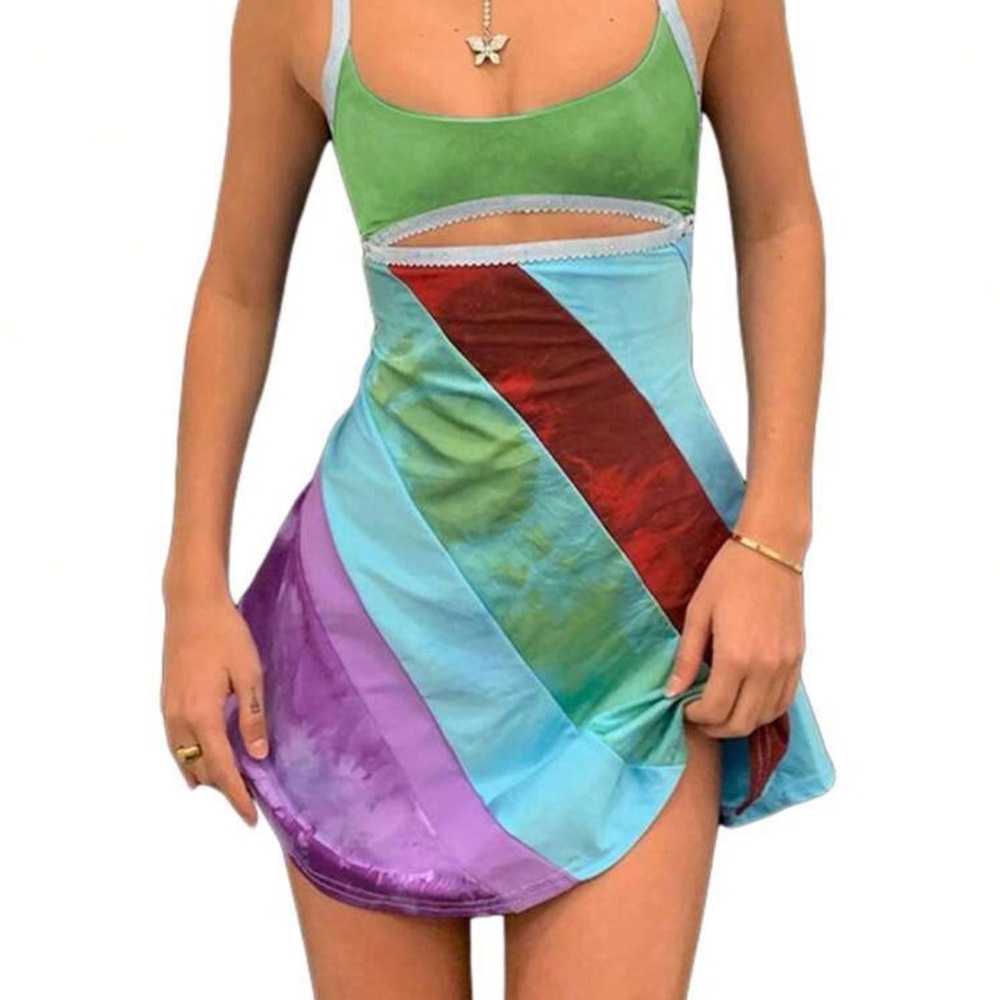 SHEIN Multicolor Striped Mini Dress